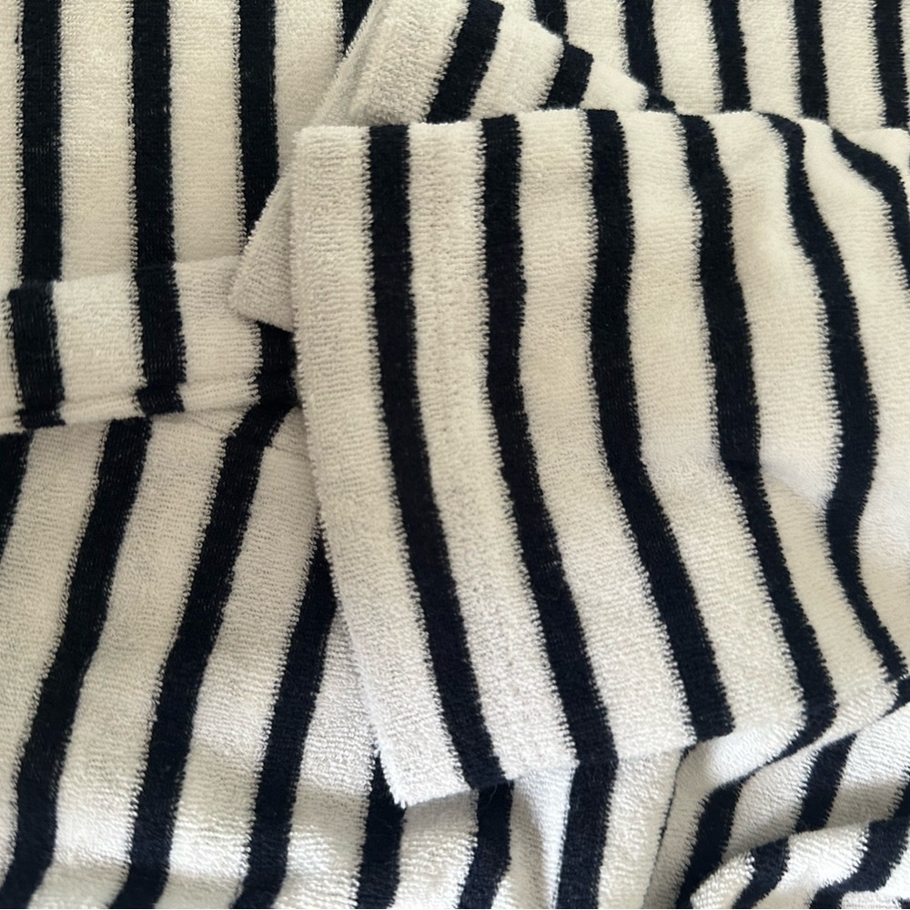 NWT J.Jill Navy/White Stripe Terry Pullover w Kangaroo Pocket SZ S - Super Cute! - Picture 9 of 9
